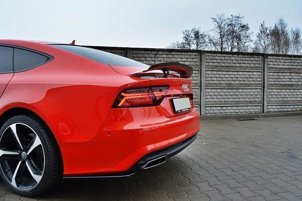 Maxton Rear Side Splitters Audi A7 S-Line (Facelift) - Gloss Black