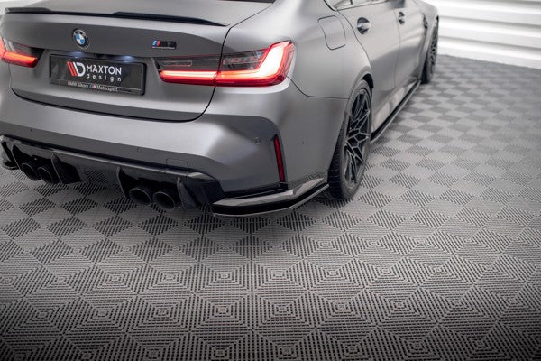 Maxton Rear Side Splitters V.1 BMW M3 G80 - Gloss Black