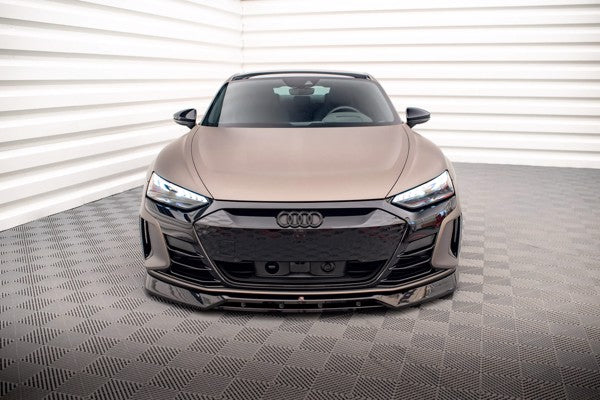 Maxton Front Splitter V.3 Audi E-Tron Gt / RS Gt Mk1 - Gloss Black