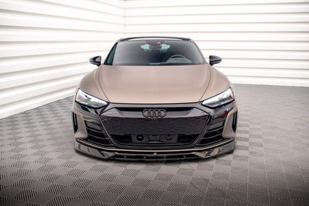 Maxton Front Splitter V.3 Audi E-Tron Gt / RS Gt Mk1 - Gloss Black