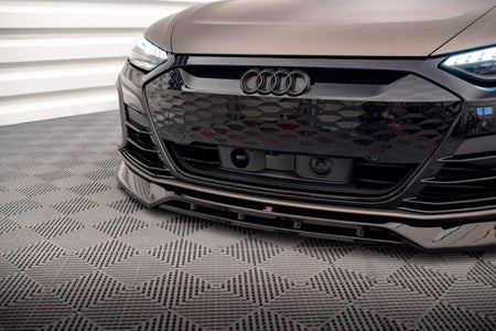 Maxton Front Splitter V.3 Audi E-Tron Gt / RS Gt Mk1 - Gloss Black