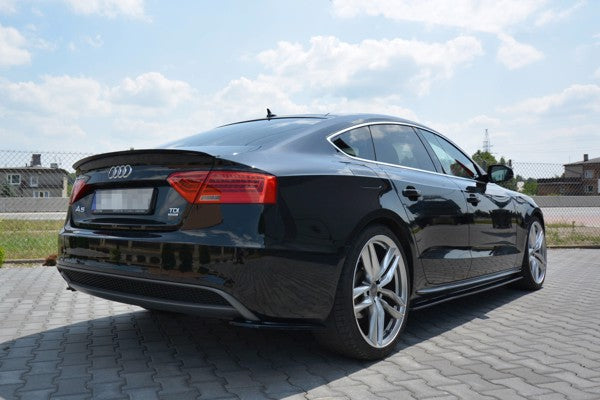 Maxton Side Skirts Diffusers Audi S5 / A5 / A5 S-Line 8T / 8T Fl Sportback  - Gloss Black