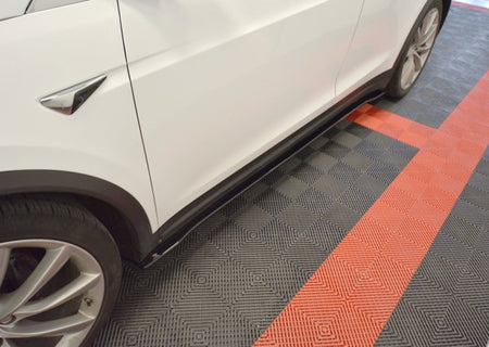 Maxton Side Skirts Diffusers V.2 Tesla Model X - Gloss Black