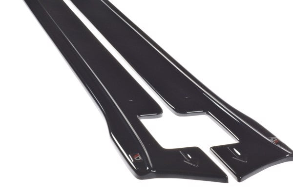 Maxton Side Skirts Diffusers V.2 Tesla Model X - Gloss Black