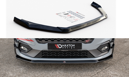 Maxton Front Splitter V.5 Ford Fiesta Mk8 St / St-Line - Gloss Black