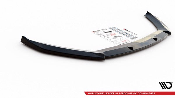 Maxton Front Splitter V.6 Seat Leon Cupra / Fr Mk3 Fl - Gloss Black