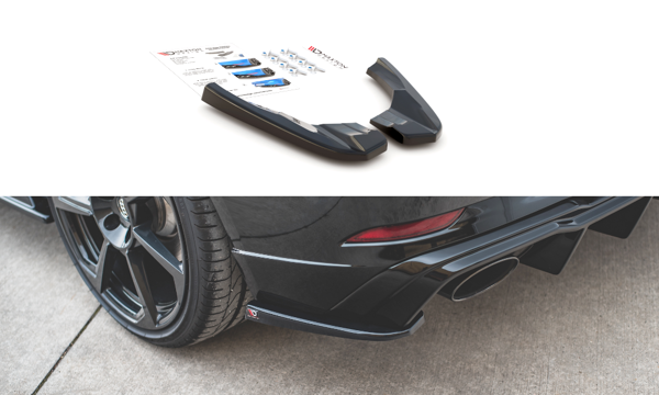 Maxton Rear Side Splitters V.2 Audi RS3 8V Sportback Facelift - Gloss Black