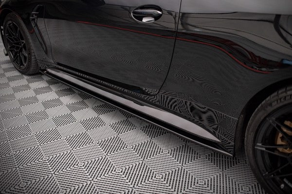 Maxton Side Skirts Diffusers V.2 BMW M4 G82 - Gloss Black