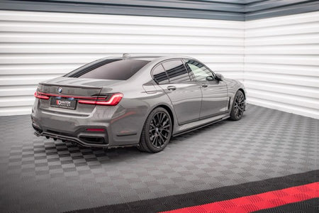 Maxton Side Skirts Diffusers BMW 7 M-Pack G11 Facelift - Gloss Black