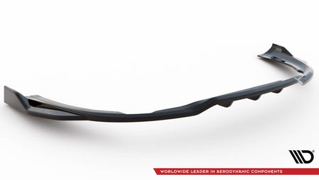 Maxton Central Rear Splitter (With Vertical Bars) V.2 Porsche 911 Carrera Aero 992 - Gloss Black