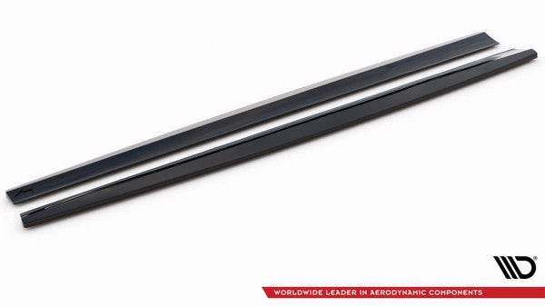 Maxton Side Skirts Diffusers Volvo V90 R-Design Mk2 - Gloss Black