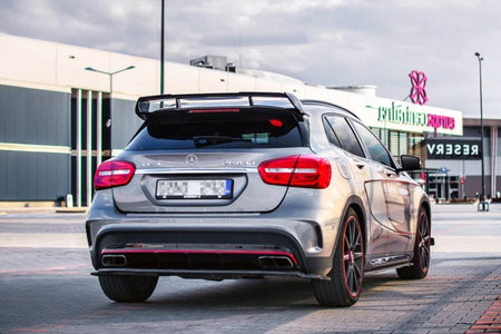 Maxton Central Rear Splitter (Without Vertical Bars) Mercedes-Benz Gla 45 Amg Suv (X156) Preface - Gloss Black