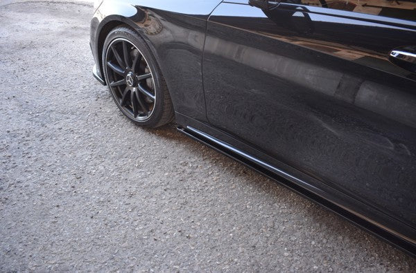 Maxton Side Skirts Diffusers Mercedes-Benz S-Class Amg-Line W222 - Gloss Black