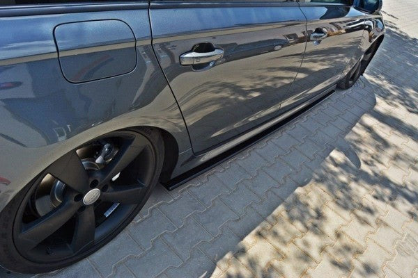 Maxton Side Skirts Diffusers Audi S6 / A6 S-Line C7  - Gloss Black