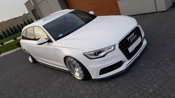 Maxton Side Skirts Diffusers Audi S6 / A6 S-Line C7  - Gloss Black