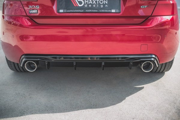Maxton Rear Valance + Exhaust Ends Imitation Peugeot 308 Gt Mk2 Facelift