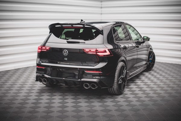 Maxton Rear Side Splitters V.3 For Volkswagen Golf R Mk8 - Gloss Black