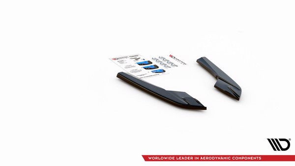Maxton Rear Side Splitters Audi S3 Sedan 8V - Gloss Black