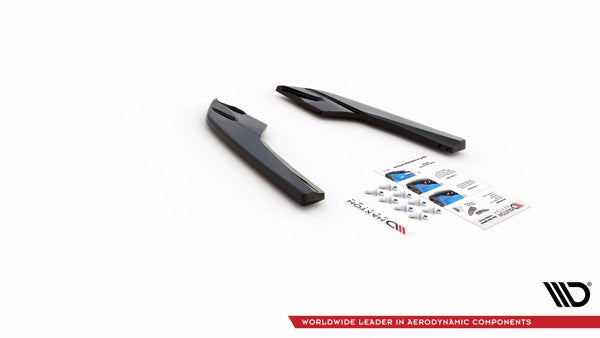 Maxton Rear Side Splitters Audi S3 Sedan 8V - Gloss Black