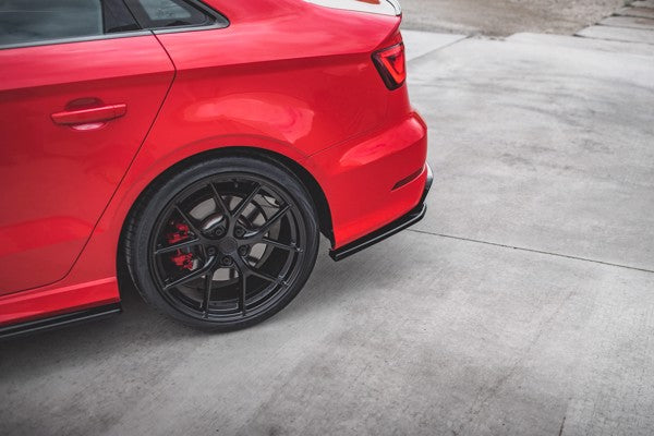 Maxton Rear Side Splitters Audi S3 Sedan 8V - Gloss Black