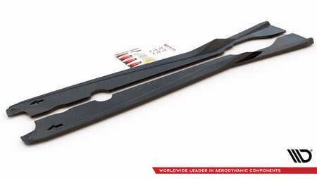 Maxton Side Skirts Diffusers Chevrolet Corvette C8 - Gloss Black