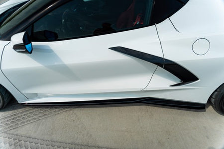 Maxton Side Skirts Diffusers Chevrolet Corvette C8 - Gloss Black