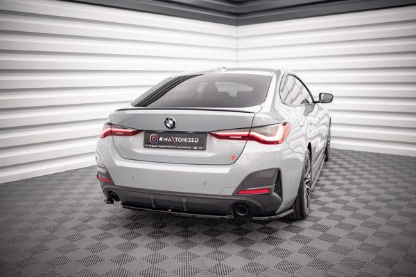 Maxton Central Rear Splitter For BMW 4 Gran Coupe M-Pack G26 - Gloss Black