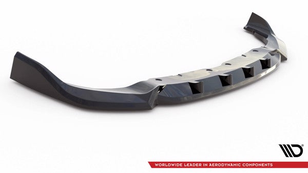 Maxton Front Splitter V.7 For BMW 1 F40 M-Pack / M135I  - Gloss Black
