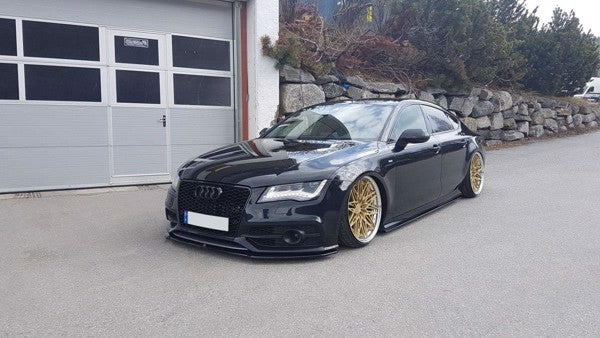 Maxton Front Splitter V.1 Audi A7 Mk1 S-Line - Gloss Black
