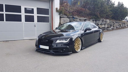 Maxton Front Splitter V.1 Audi A7 Mk1 S-Line - Gloss Black