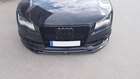 Maxton Front Splitter V.1 Audi A7 Mk1 S-Line - Gloss Black