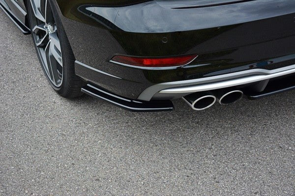 Maxton Rear Side Splitters Audi S3 / A3 S-Line 8V Fl Sedan - Gloss Black