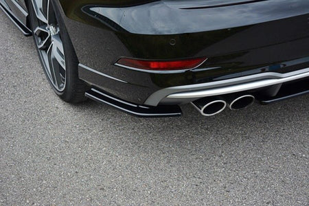 Maxton Rear Side Splitters Audi S3 / A3 S-Line 8V Fl Sedan - Gloss Black
