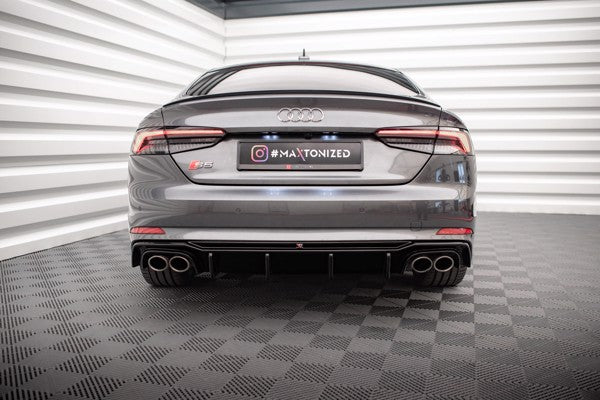 Maxton Rear Valance Audi S5 F5 Coupe / Sportback - Gloss Black