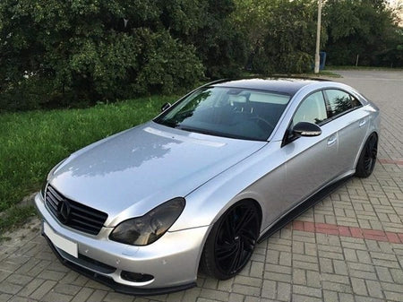 Maxton Front Splitter Mercedes Cls C219 Standard Bumper - Gloss Black