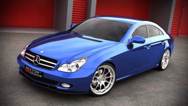 Maxton Front Splitter Mercedes Cls C219 Standard Bumper - Gloss Black