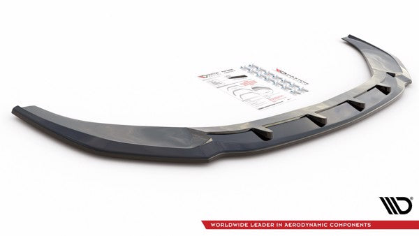 Maxton Front Splitter V.2 Audi A6 S-Line / S6 C8  - Gloss Black