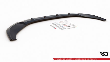 Maxton Front Splitter V.2 Audi A6 S-Line / S6 C8  - Gloss Black