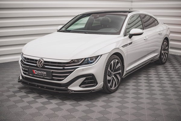 Maxton Front Splitter V.1 Volkswagen Arteon R-Line Facelift - Gloss Black
