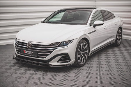Maxton Front Splitter V.1 Volkswagen Arteon R-Line Facelift - Gloss Black