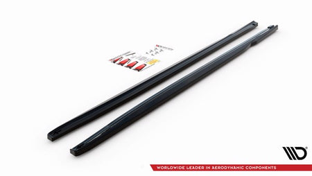 Maxton Side Skirts Diffusers Honda Civic Mk9 - Gloss Black