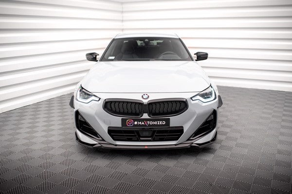 Maxton Front Splitter V.1 BMW 2 Coupe M-Pack / M240I G42 - Gloss Black