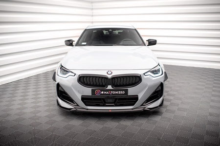 Maxton Front Splitter V.1 BMW 2 Coupe M-Pack / M240I G42 - Gloss Black
