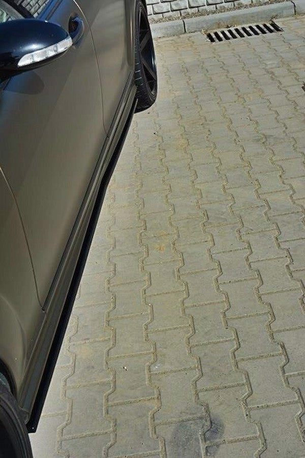 Maxton Side Skirts Diffusers Mercedes S-Class W221 Amg Lwb - Gloss Black