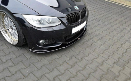 Maxton Front Splitter V.1 For BMW 3 E92 M-Pack Facelift - Gloss Black