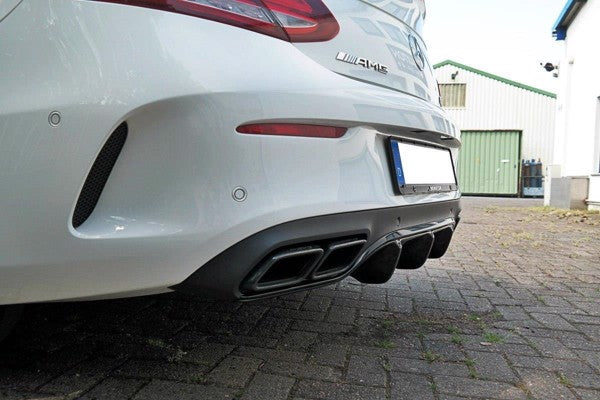 Maxton Rear Valance Mercedes C-Class C205 63Amg Coupe - Gloss Black