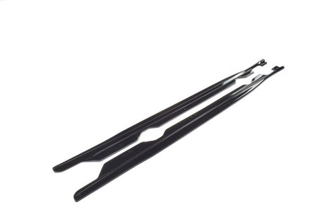 Maxton Side Skirts Diffusers For BMW 3 G20 M-Pack - Gloss Black