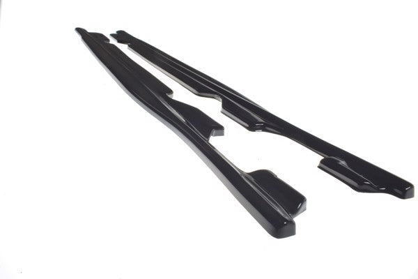 Maxton Side Skirts Diffusers For BMW 3 G20 M-Pack - Gloss Black