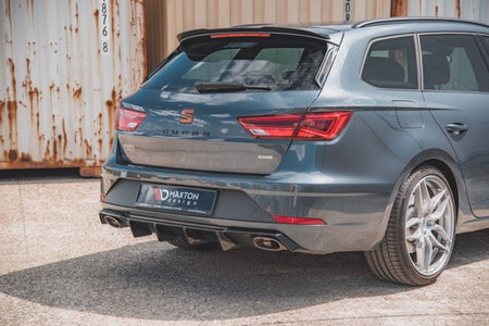 Maxton Rear Valance V.2 Seat Leon Cupra St Mk3 Fl - Gloss Black