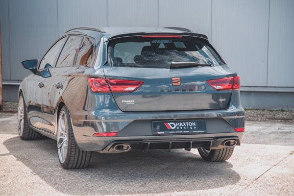 Maxton Rear Valance V.2 Seat Leon Cupra St Mk3 Fl - Gloss Black